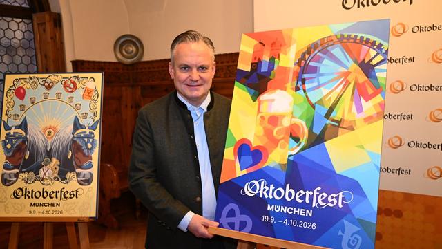 Oktoberfest: Oktoberfest-Plakat 2026: Wiesn-Embleme im Farbenrausch