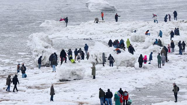 Eisiges Naturspektakel: Die Eisberge in Geesthacht trotzten dem Tauwetter