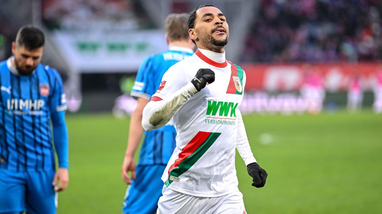 Fußball-Bundesliga: Augsburgs Claude-Maurice cool: Heidenheim-Hoffnung schwindet