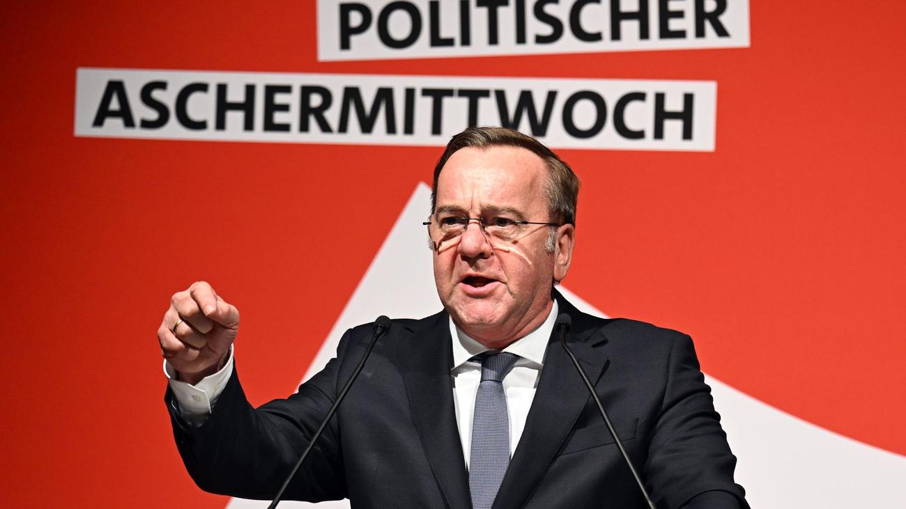 Politischer Aschermittwoch: Pistorius wirbt bei seiner SPD für Stärke gegen Putin