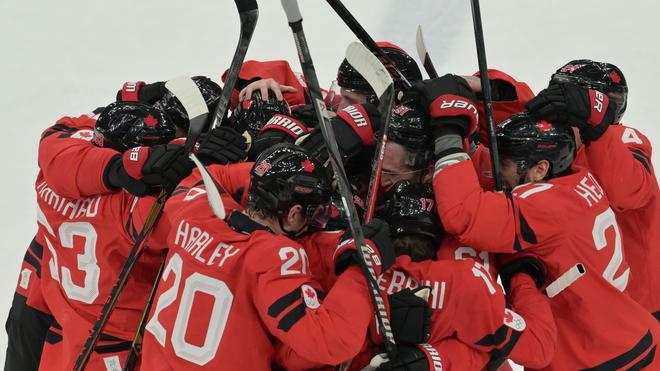 Olympisches Eishockeyturnier: Top-Favorit Kanada rettete sich mit einem Sieg in der Overtime ins Halbfinale,