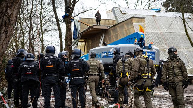 Aktivisten in Bäumen: Vor geplanter Rodung in Darmstadt - Polizei räumt Gelände