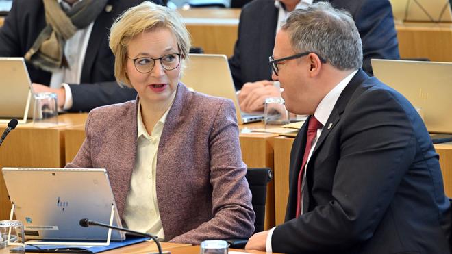 Format zur Beteiligung: Die Einführung von Bürgerräten war ein Anliegen des BSW von Landesparteichefin Katja Wolf. Nun soll es losgehen. (Archivbild)