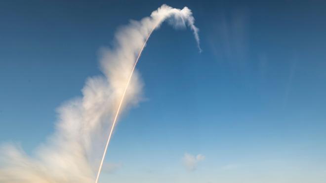Photography: NASA's Artemis II moon rocket lifts off from Launch Pad 39-B at Kennedy Space Center.