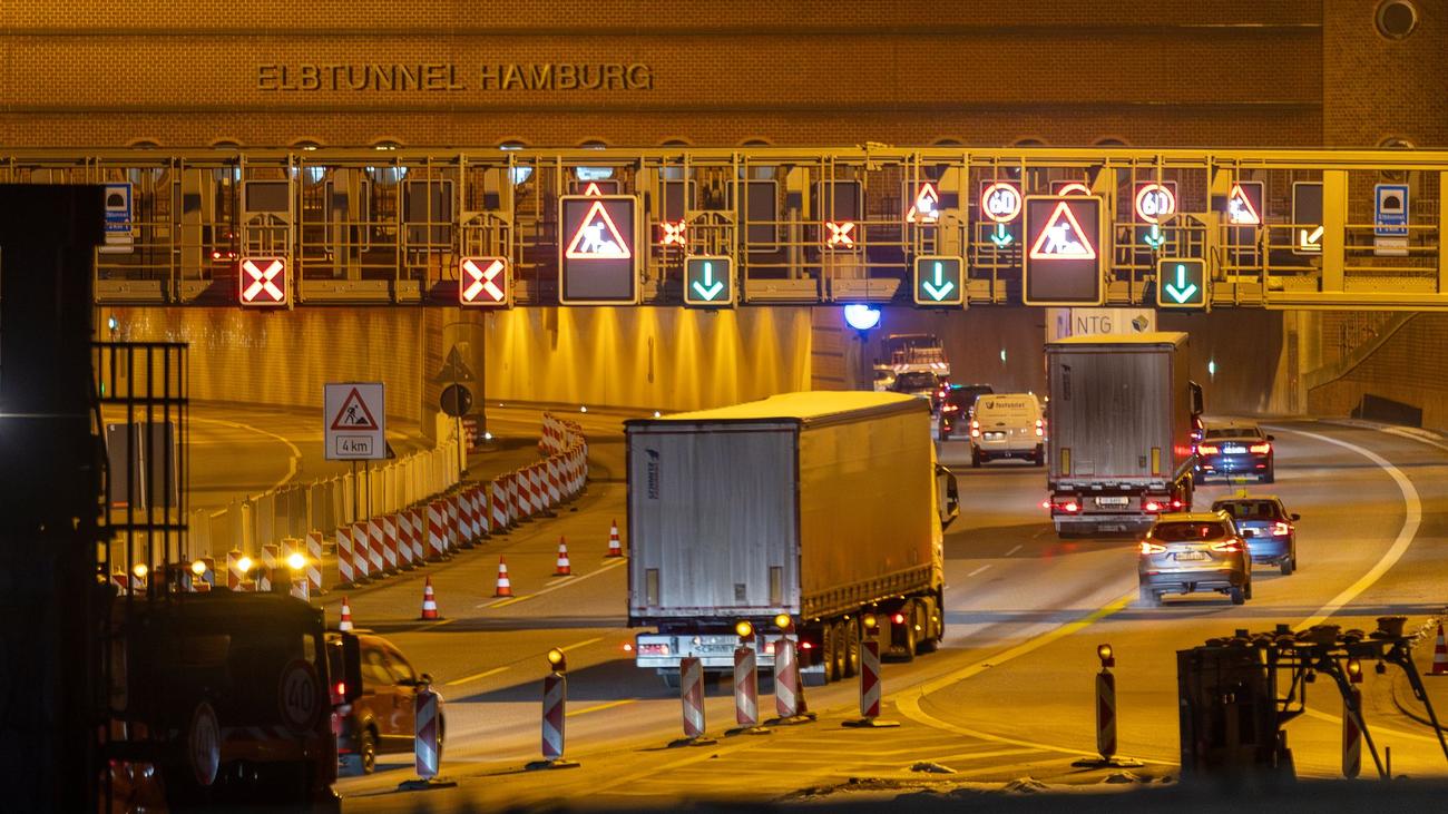 Bauarbeiten: Elbtunnel und A7 wieder freigegeben