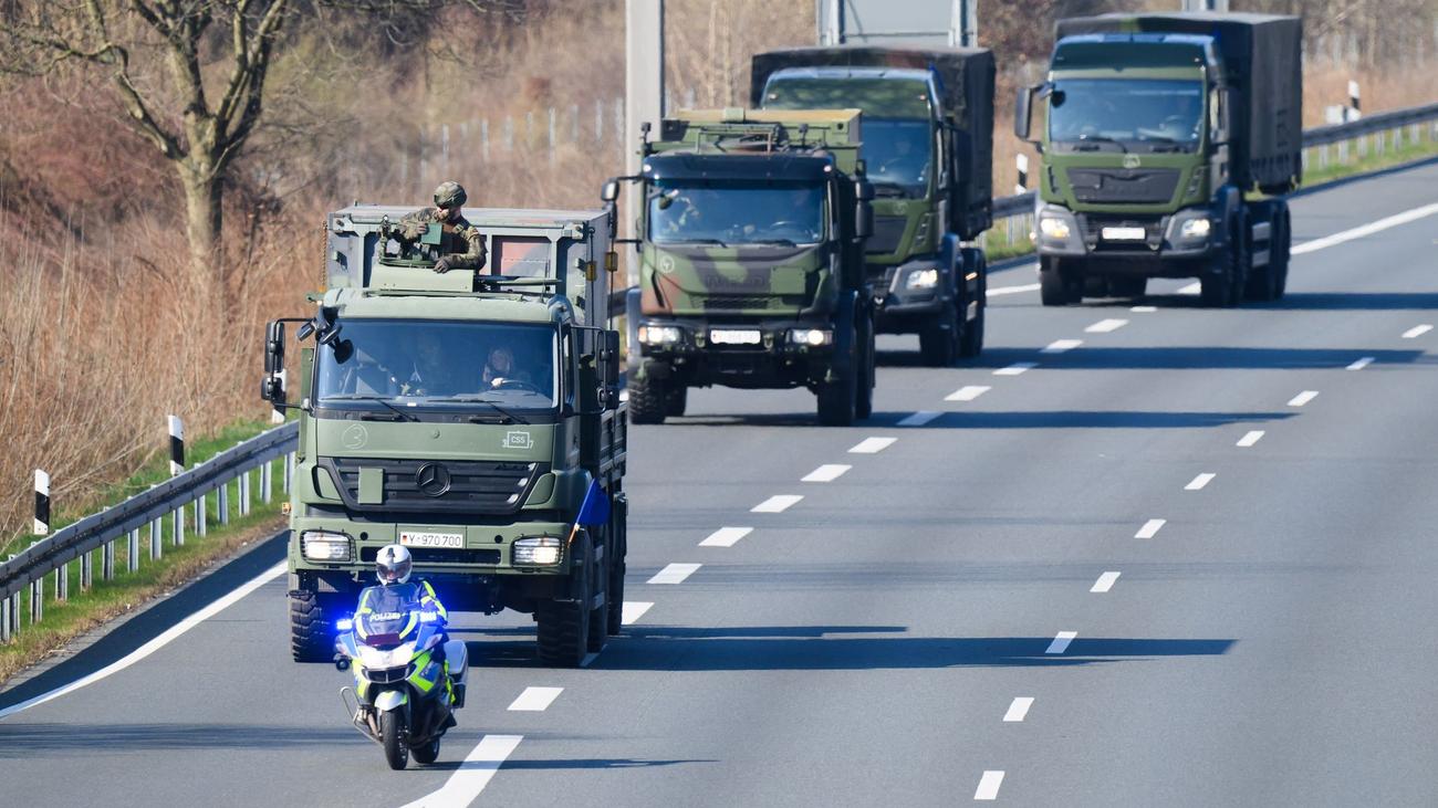 Militärübung: Großübung: Militärkolonnen rollen durch Hessen und Thüringen