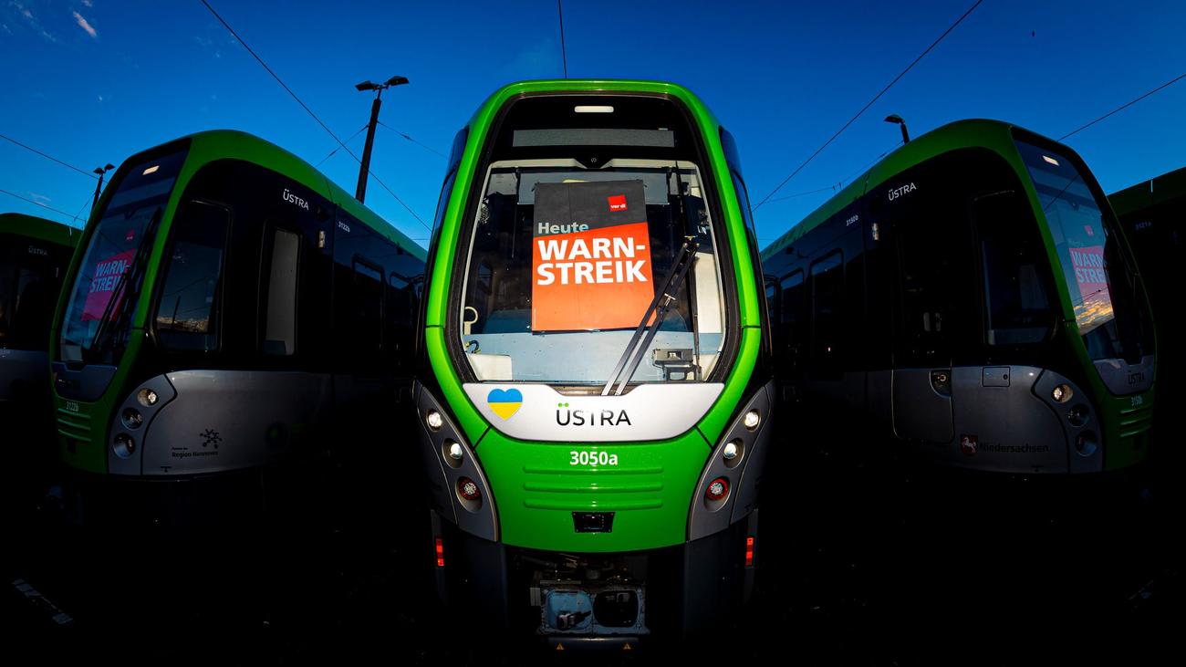 Verdi ruft zum Warnstreik auf: Nahverkehr in Niedersachsen steht vielerorts still