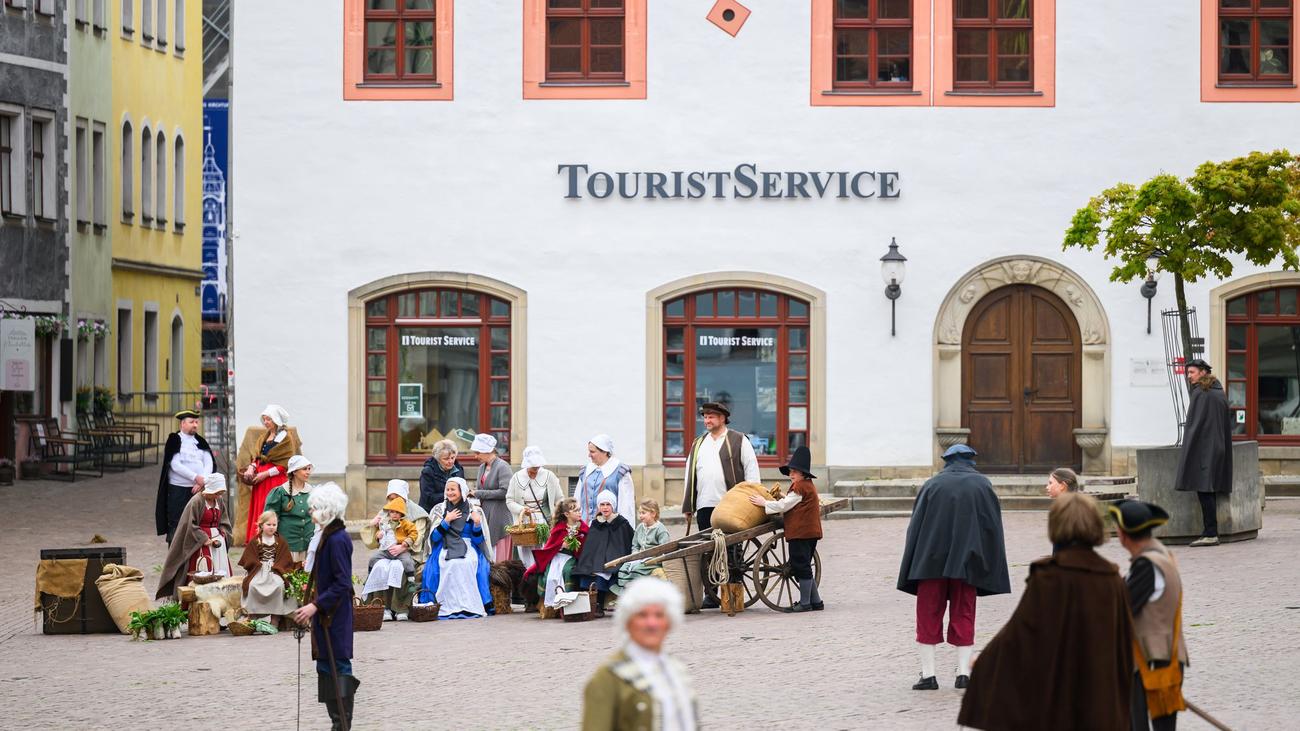 Geschichte: Canaletto-Marktplatz-Szene in Pirna wird lebendig