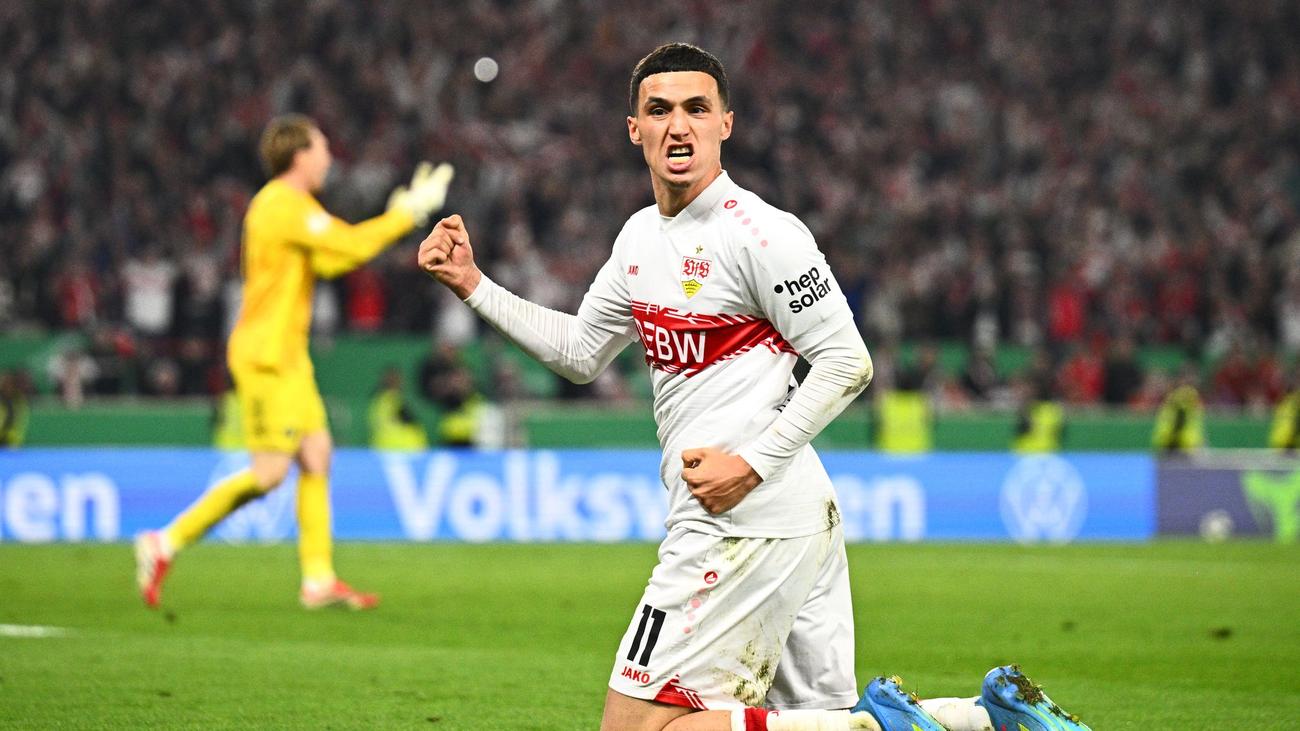 Pokal-Halbfinale: Kurios: Stuttgarts El Khannouss übergibt sich auf dem Platz