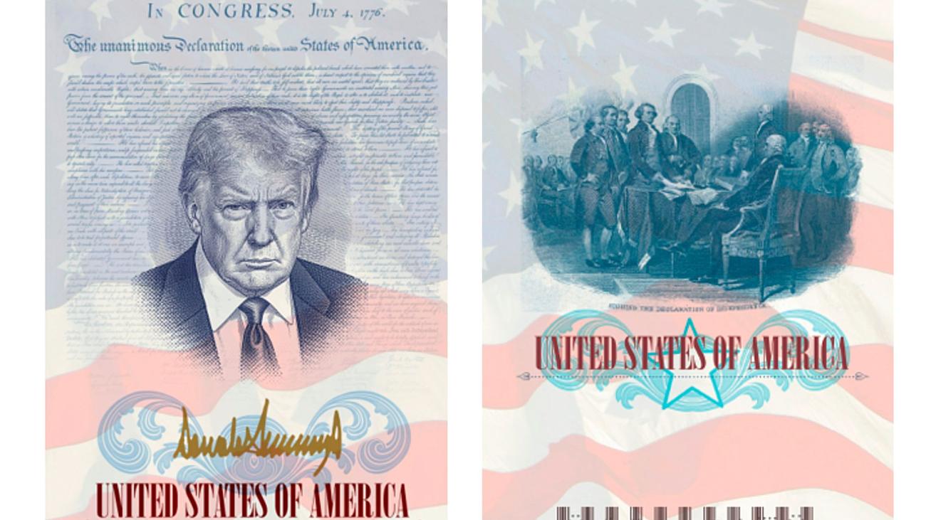 Sonderserie: Amerikaner können Reisepässe mit Trump-Porträt bekommen