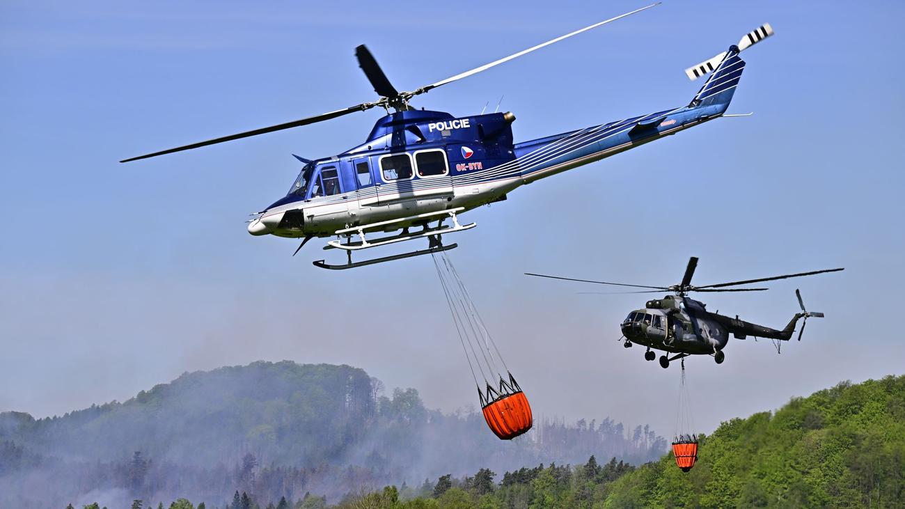 Tschechien: Großbrand im Nationalpark - Hubschrauber im Dauereinsatz