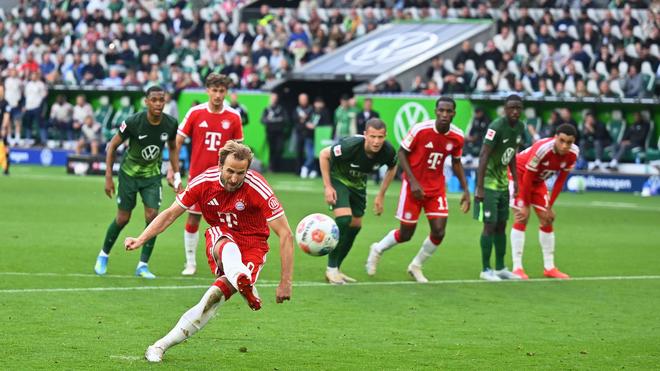  Harry Kane im Spiel gegen den VfL Wolfsburg.