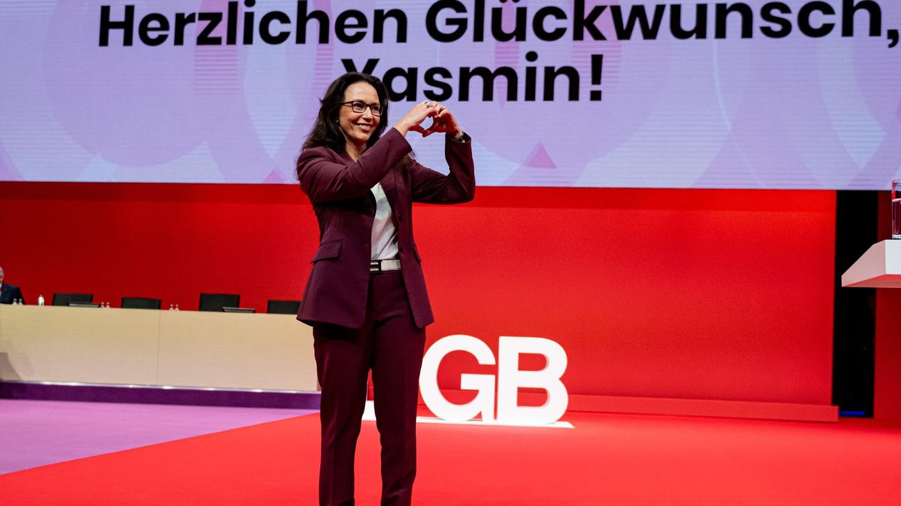 Gewerkschaften: DGB-Chefin Fahimi mit großer Mehrheit bestätigt
