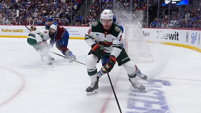 Eishockey: Nico Sturm traf für Minnesota zum zwischenzeitlichen Ausgleich. (Archivbild)