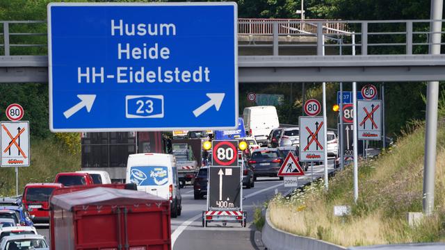 Fahrbahnsanierung: A23 in Richtung Pinneberg über Pfingsten voll gesperrt