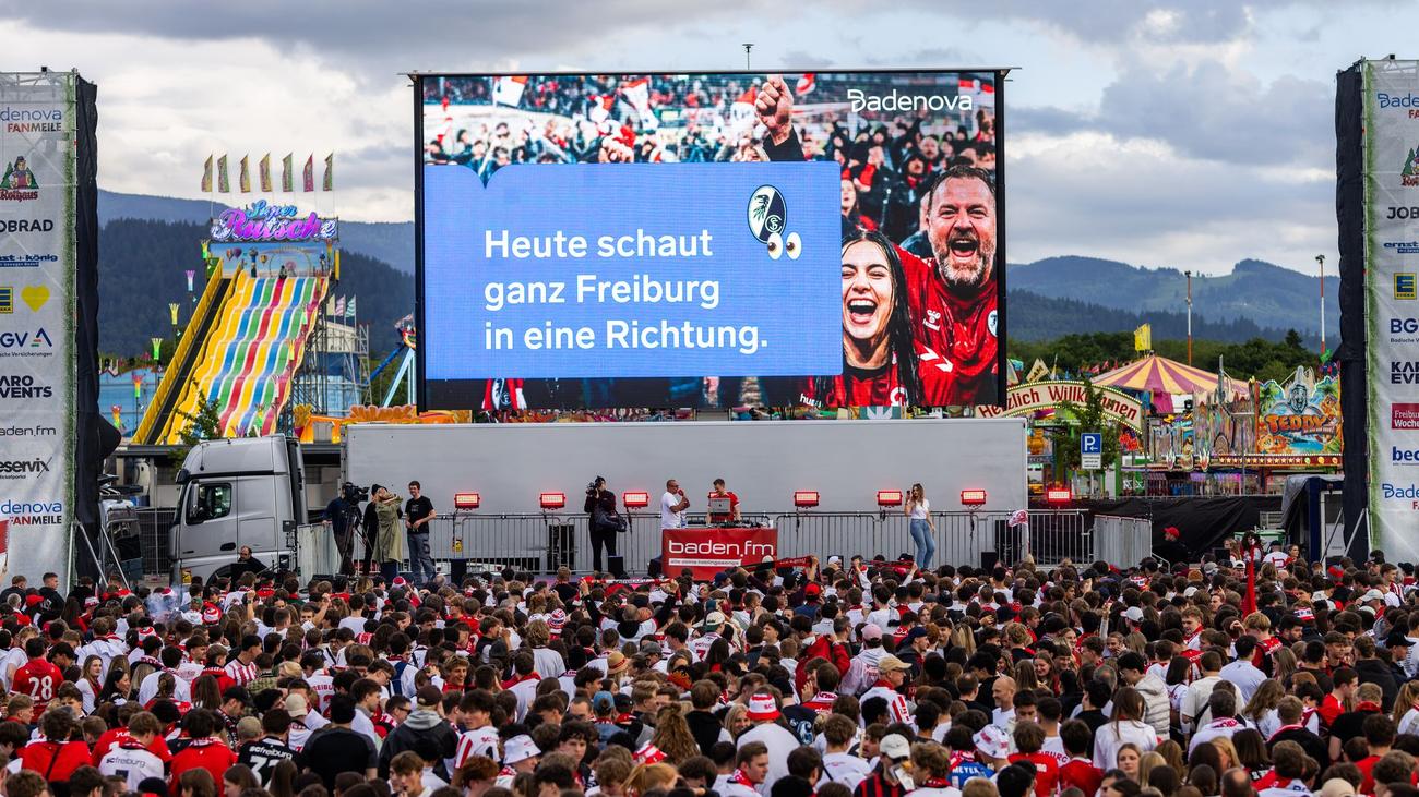 Public Viewing: 15.000 Fans feiern Europa-League-Finale in Freiburg
