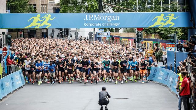 Zehntausende Läufer: J.P. Morgan-Lauf: 5,6 Kilometer und 40.000 Bananen