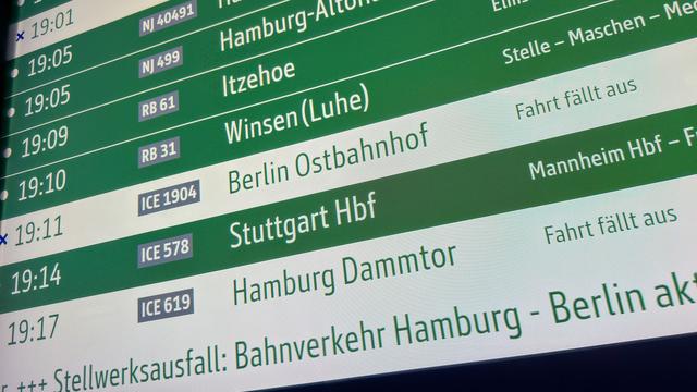 Störung behoben: Stellwerk repariert: Zugverkehr Hamburg-Berlin rollt wieder