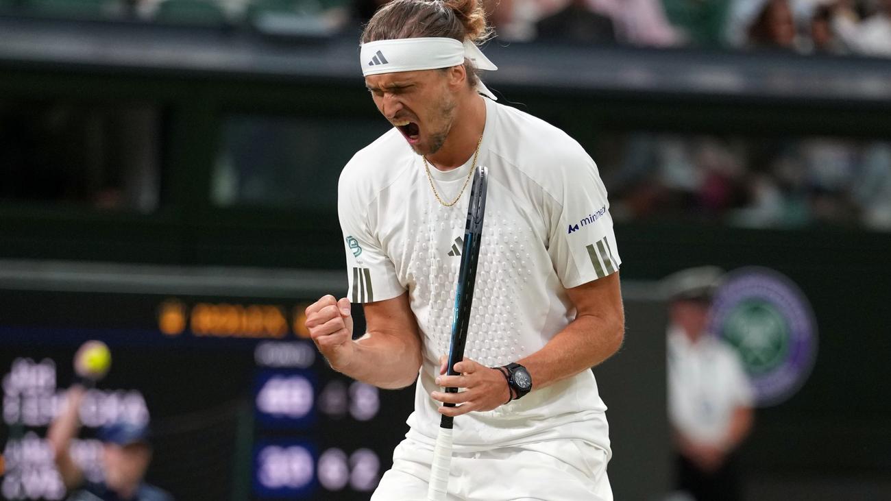 Tennis in Wimbledon: Sperrstunde: Zverev spielt Achtelfinale am Dienstag fertig