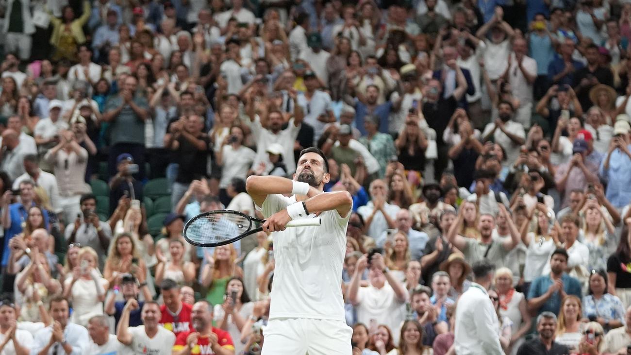Tennis in Wimbledon: Mit großem Herz: Djokovic gewinnt Wimbledon-Rekordmatch