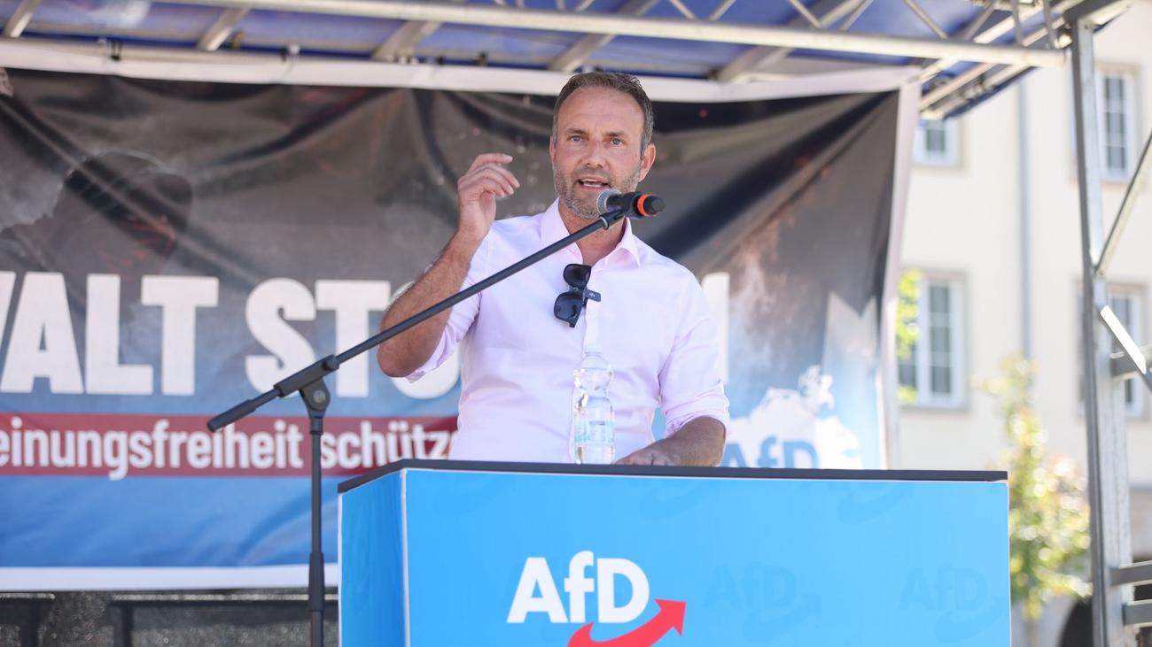 Politische Demonstrationen: AfD versammelt rund 200 Anhänger zur Kundgebung in Rostock