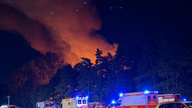 Wald brennt: In Nürnberg brennt ein Waldstück.