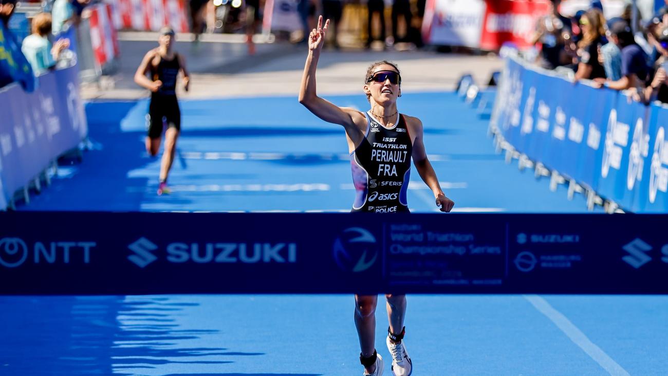 Triathlon: Lisa Tertsch und Henry Graf in Hamburg auf dem Podium