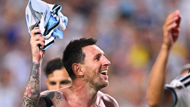 Fußball-WM: Auch ohne eigenes Tor überglücklich: Lionel Messi.