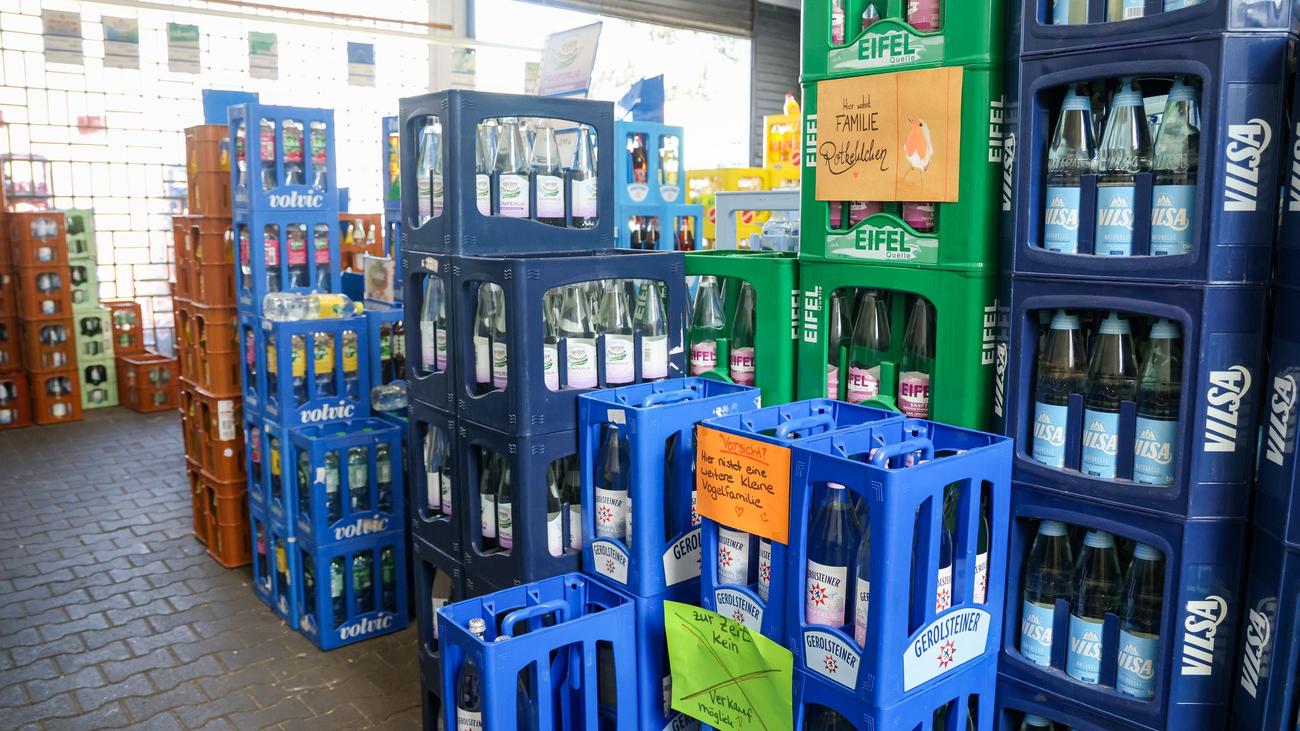 Highlight für die Kunden: Zwischen Limo und Bier: Rotkehlchen brüten im Getränkemarkt