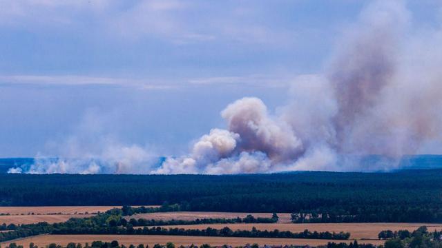 Feuerwehr im Großeinsatz: Feuer im Müritz-Nationalpark - Es brennt es auf 318 Hektar