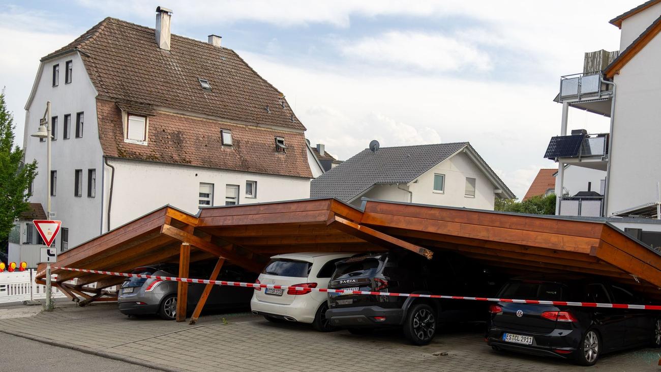 Gewitter im Südwesten: Superzelle richtet Schäden im Südwesten an