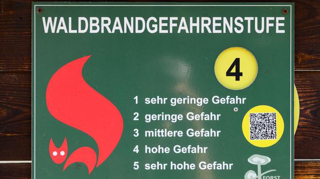 Gefahrenindex: Der DWD rechnet bei den meisten Wetterstationen mit einer sinkenden Waldbrandgefahr - bei der Station Holzdorf-Bernsdorf soll am Dienstag jedoch wieder Gefahrenstufe vier erreicht werden. (Symbolbild)