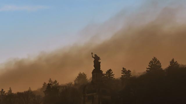 Niederwald Monument cleaned after paint attack with anti-fascist slogans