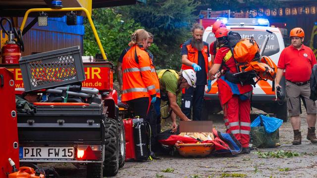 Unwetter: Nach Unwetter in Rathen werden Vermisste gesucht