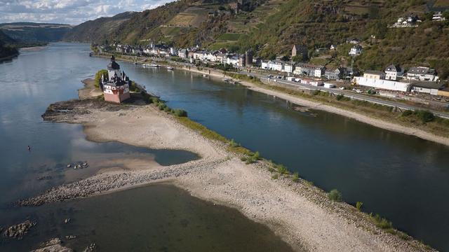 Niedrigwasser: Rhein verliert Wasser – Pegel Kaub meldet nur 19 Zentimeter