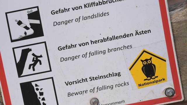 Küstenabbruch: Nationalpark Jasmund: Abbruch an der Kreideküste auf Rügen