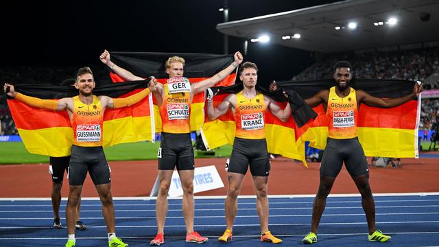 Leichtathletik: Auch ohne Ansah: Deutsche Staffel sprintet zu EM-Silber