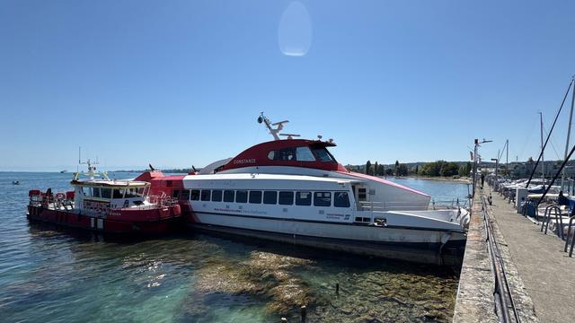 Im gewohnten Stundentakt: Katamaran fährt wieder stündlich nach Havarie am Bodensee