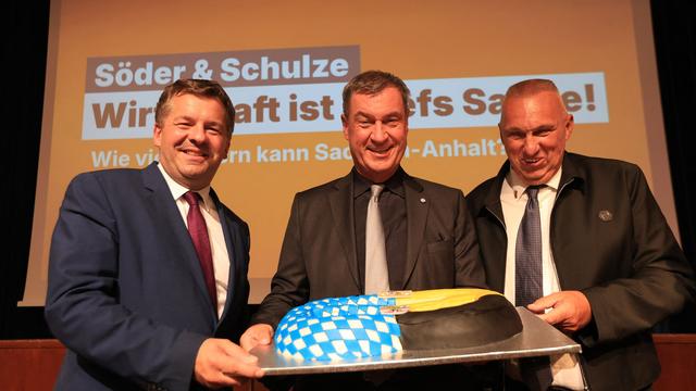 Landtagswahl Sachsen-Anhalt: Söder unterstützt Sven Schulze und lobt Wirtschaftskompetenz