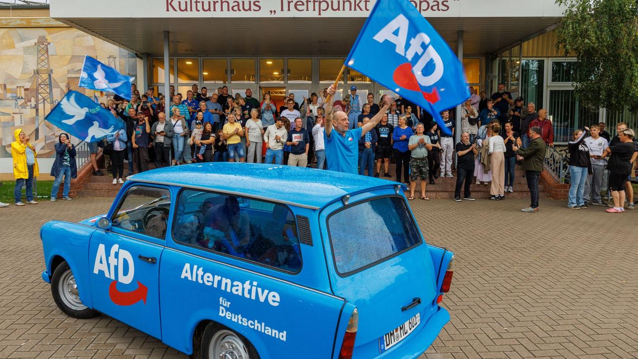 Landtagswahlen: Mehr als 100 Gegendemonstranten bei AfD-Veranstaltung