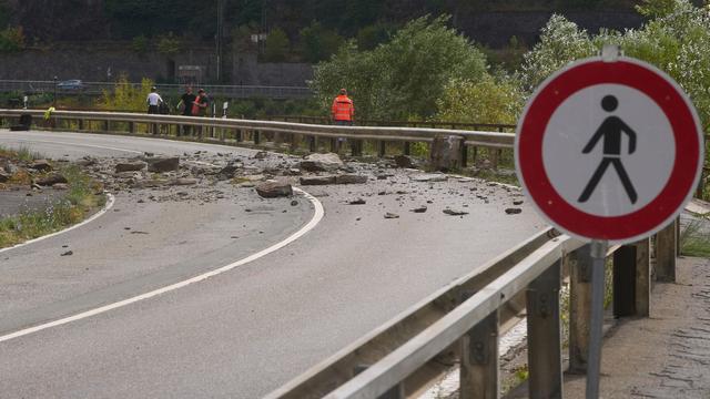 Loreley: Sicherung von Bundesstraße an Loreley nach Felssturz