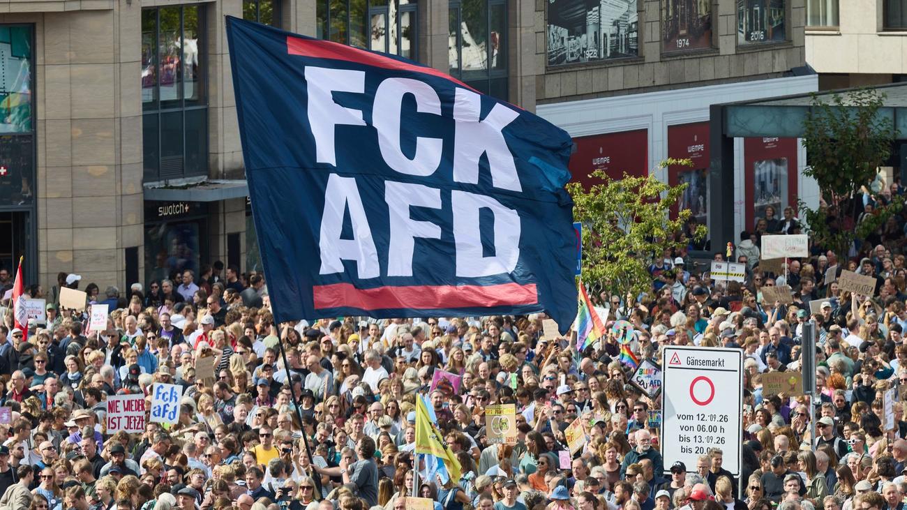 In der Innenstadt: Demonstration in Hamburg: «Freiheit muss verteidigt werden»