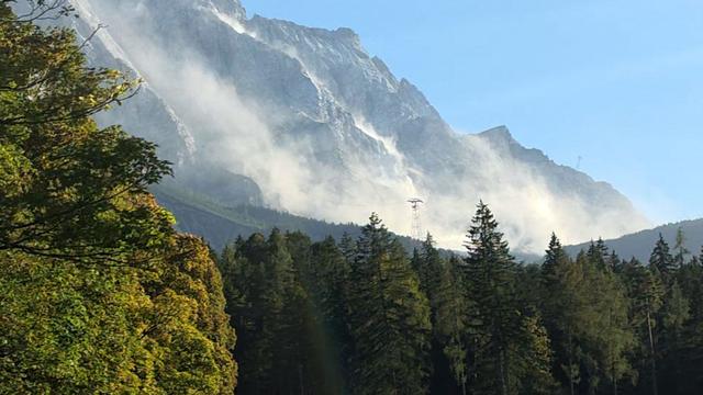 Klimawandel: Viel Staub nach Felssturz an der Zugspitze