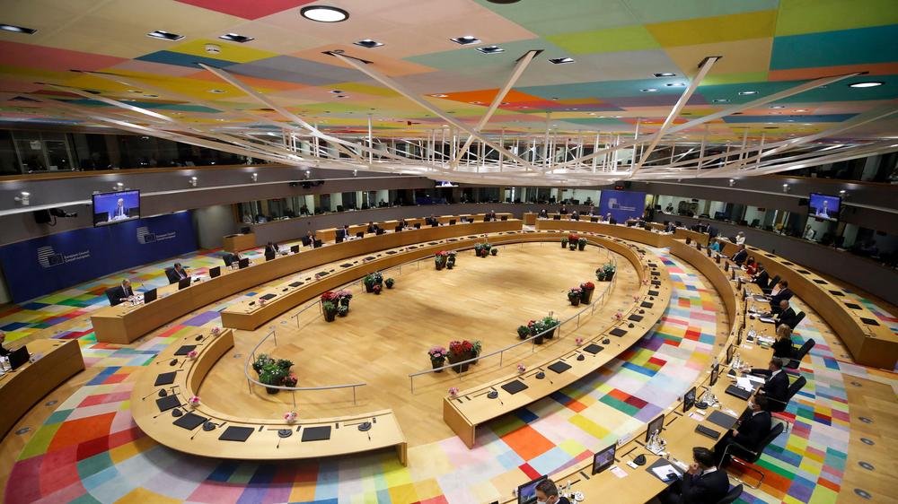 Europäische Union: Sitzungssaal des Europäischen Rates in Brüssel