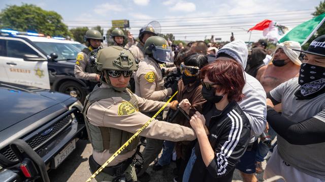 Unruhen in Los Angeles: Zwischen Tränengas und Mexikoflaggen