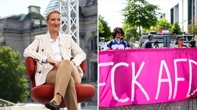 AfD: So laut war der Protest während des Interviews mit Alice Weidel