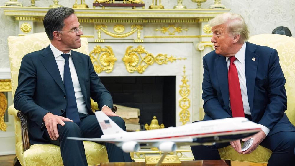  Rutte und Traump trafen sich im Oval Office.