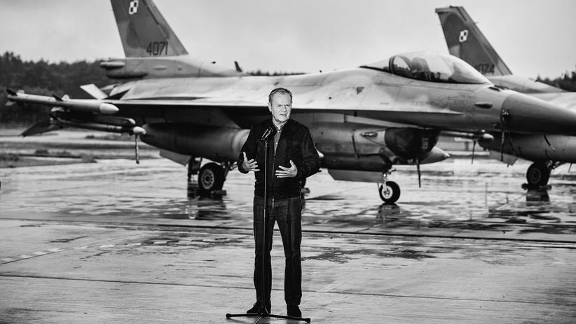 Hybride Kriegsführung: Polens Premierminister Donald Tusk am 11. September bei einer Pressekonferenz, nachdem russische Drohnen über Polen abgeschossen wurden.