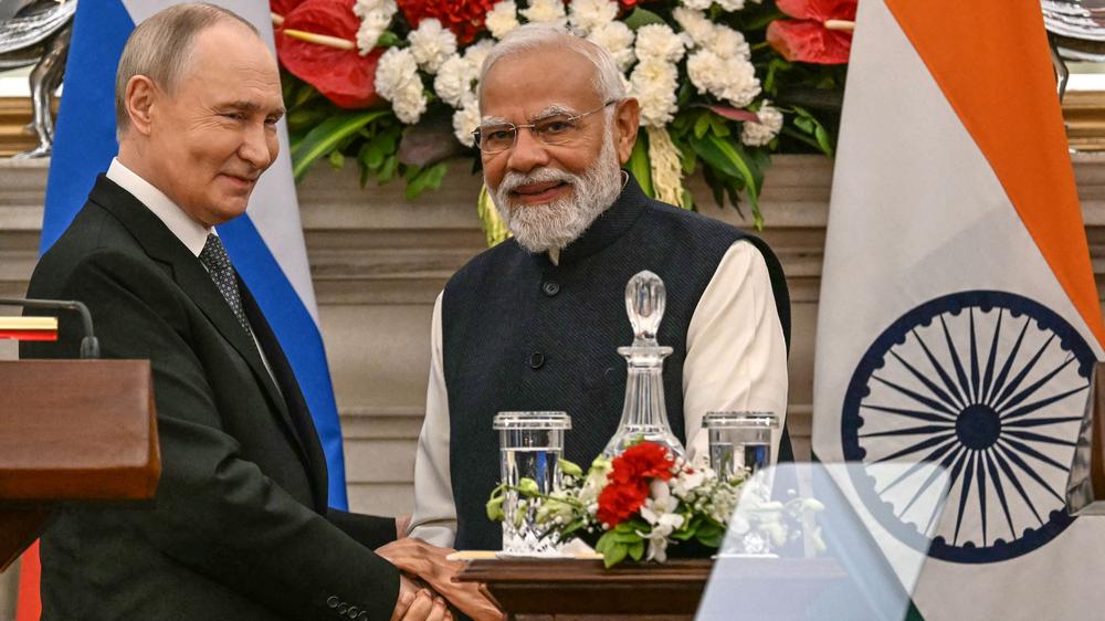  Narendra Modi bezeichnete Wladimir Putin als seinen "Freund".