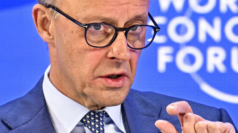  Bundeskanzler Friedrich Merz beim Weltwirtschaftsforum in Davos